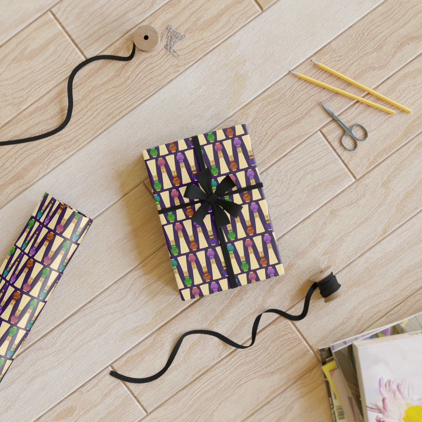 Gift Wrapping Paper Roll in Purple