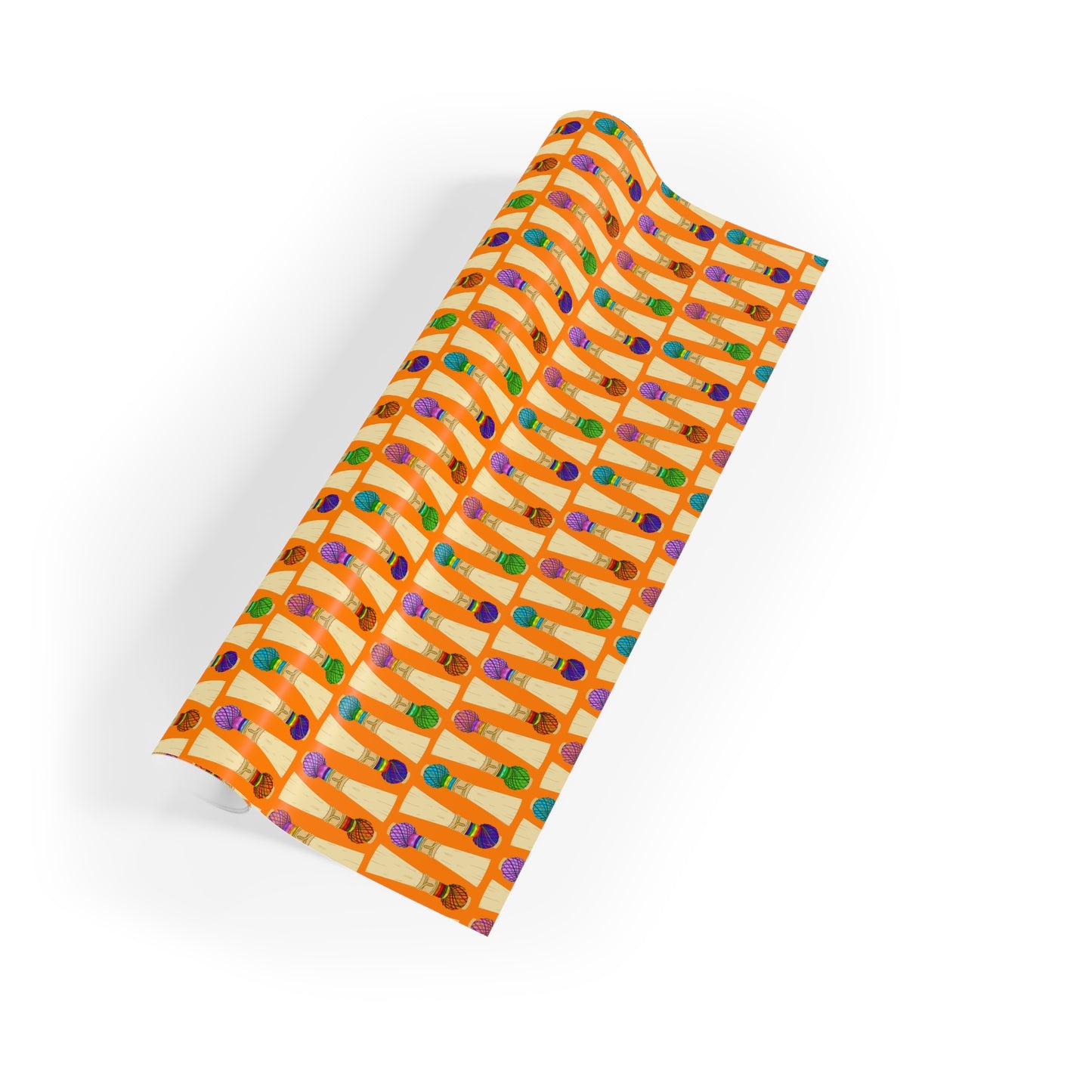 Gift Wrapping Paper Roll in Orange