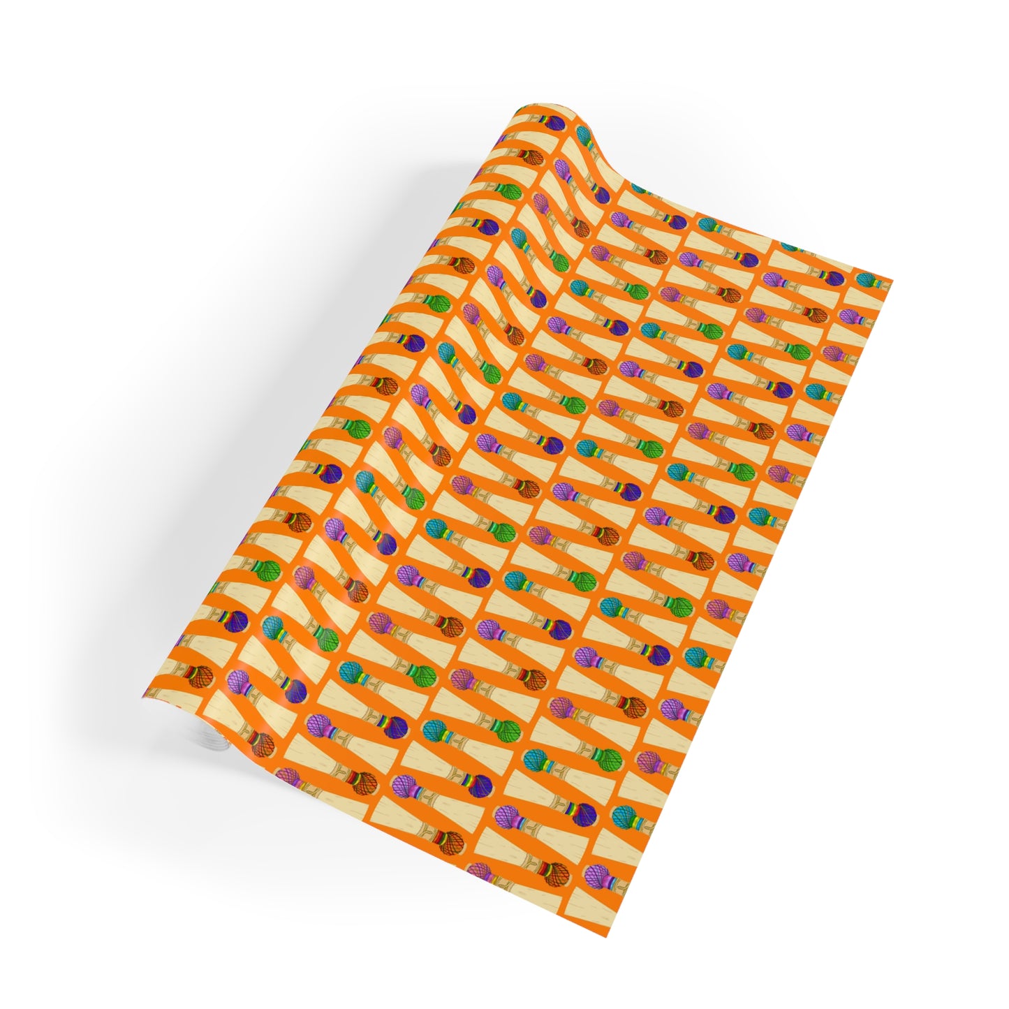Gift Wrapping Paper Roll in Orange